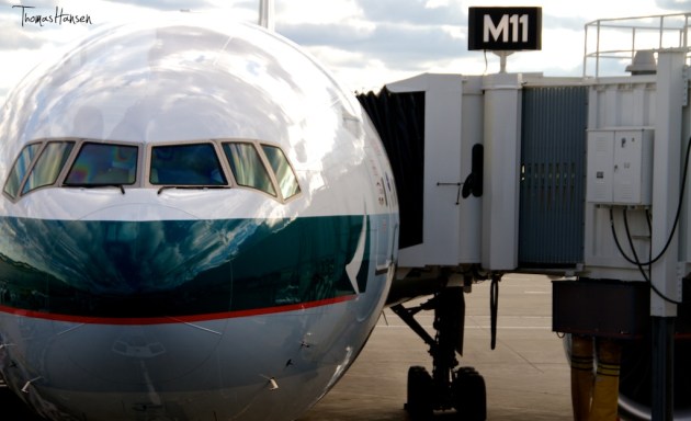 A Cathay Pacific Flight Loading Up