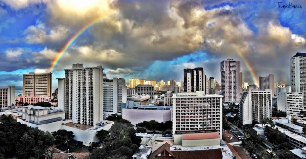 Another Stunning Rainbow in Honolulu Hawaii!
