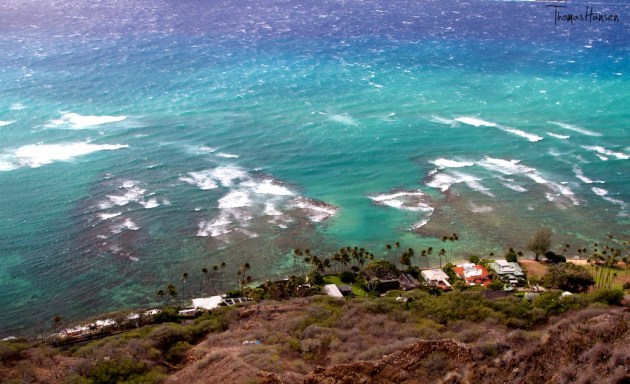 Looking Down From Diamond Head - Hawaii