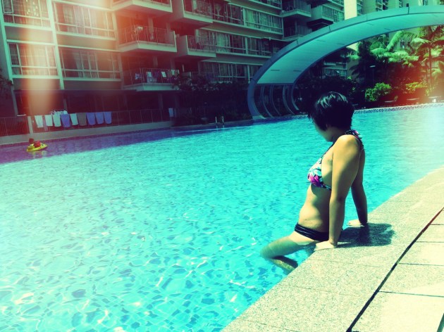 Afternoon swim in Singapore