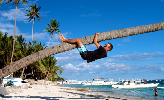 Climbing a Palm Tree - Philippines 06