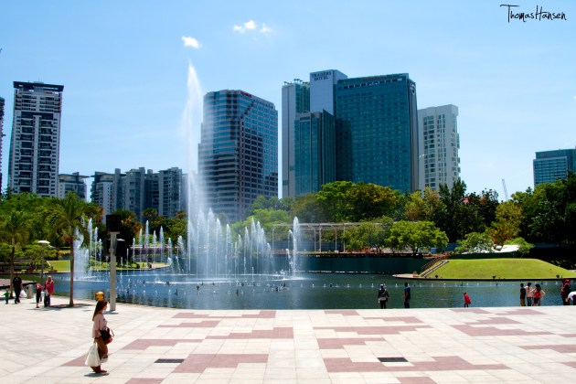 Fountains at Petronas Twin Towers Kuala Lumpur Malaysia