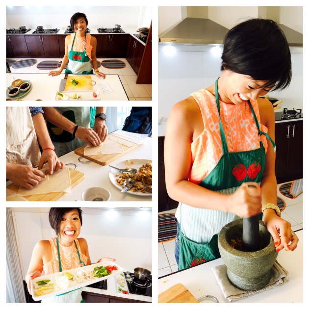 Cooking at the Basil Cookery - Chiang Mai - Thailand